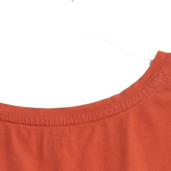 Mossimo Womens 2X Rust Orange Short Sleeve Top With Knot Detail - Picture 7 of 10